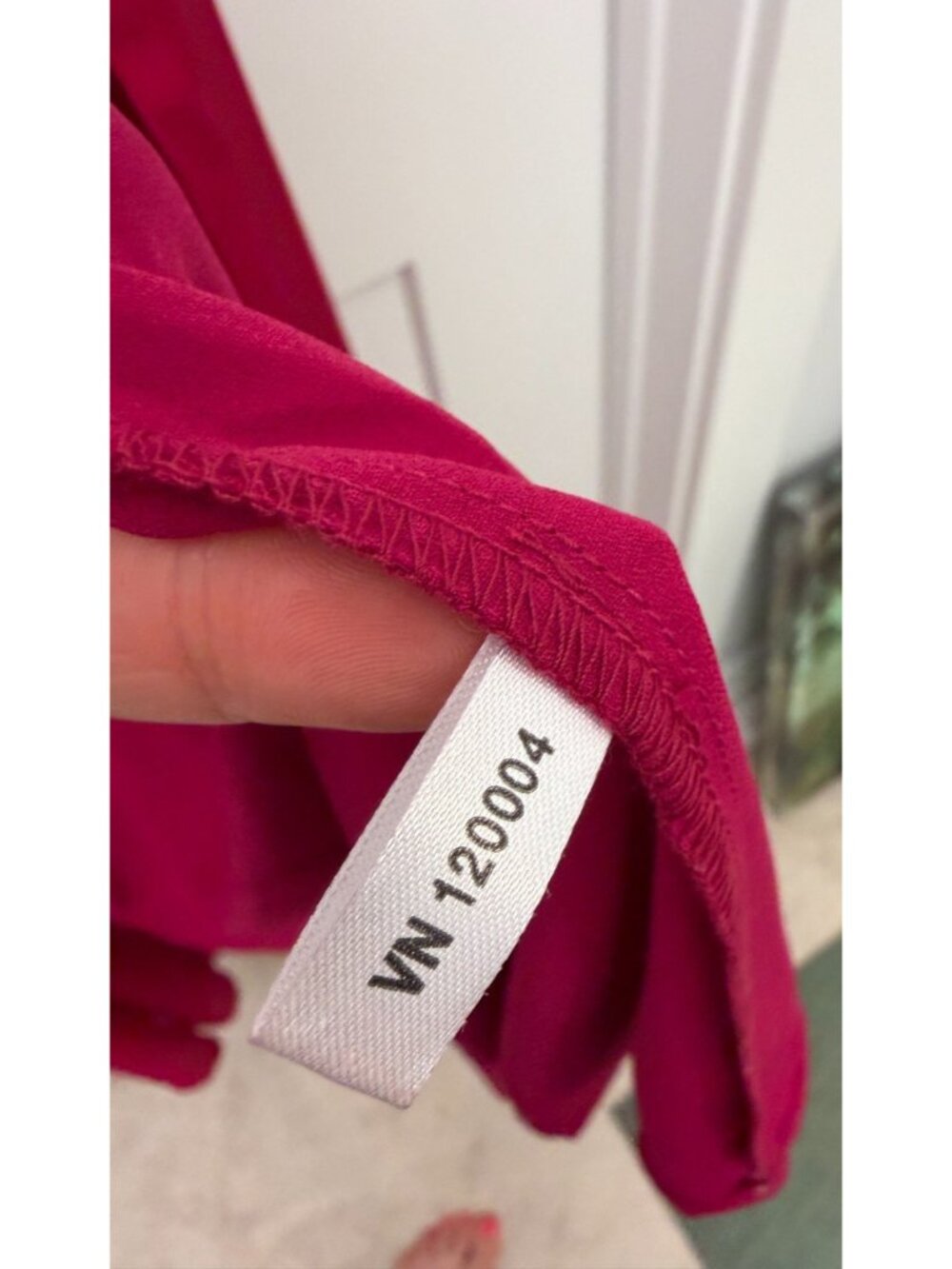 New York and Company Eva Mendes Dress Sz L Magenta Wrap Maxi - Picture 10 of 11